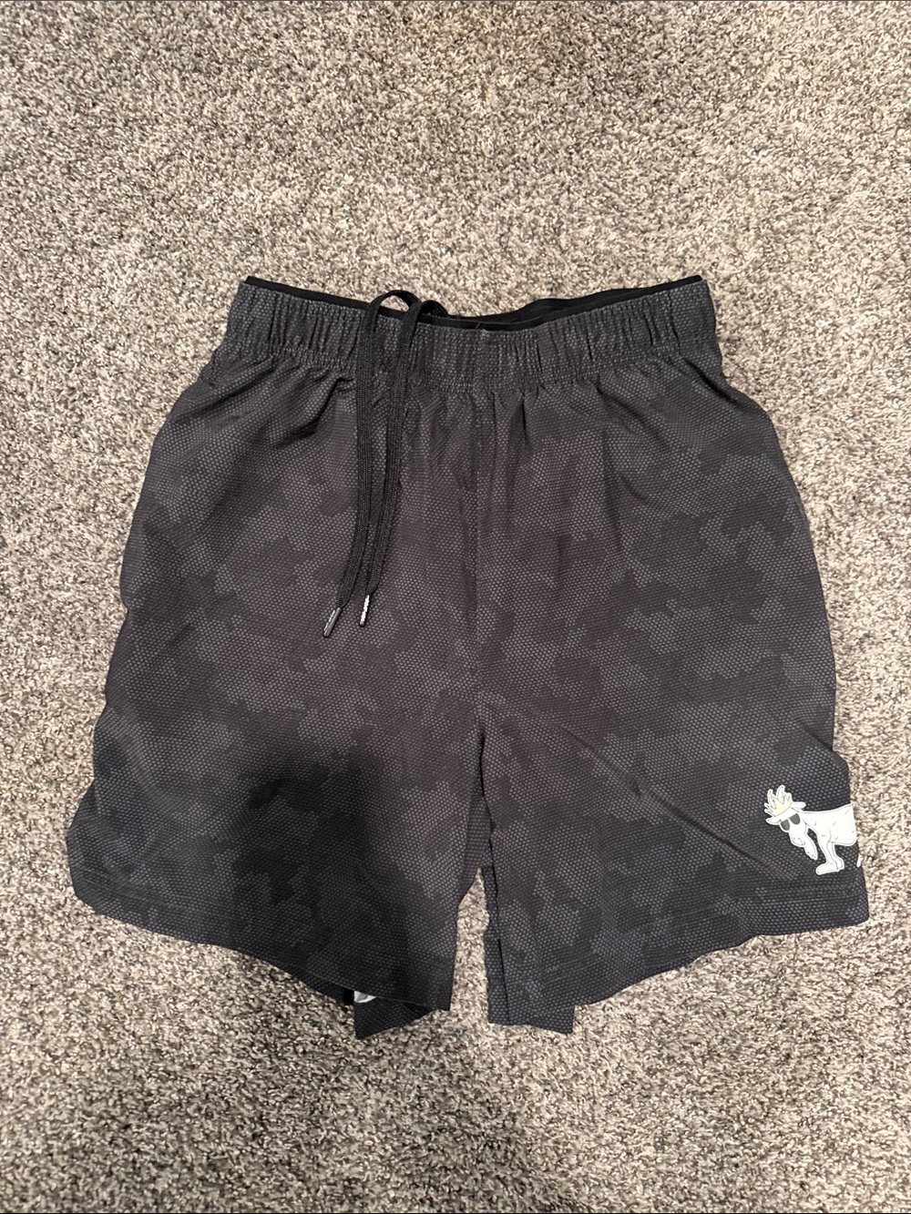 GOAT USA Men's Black Athletic Drawstring Shorts Size Small